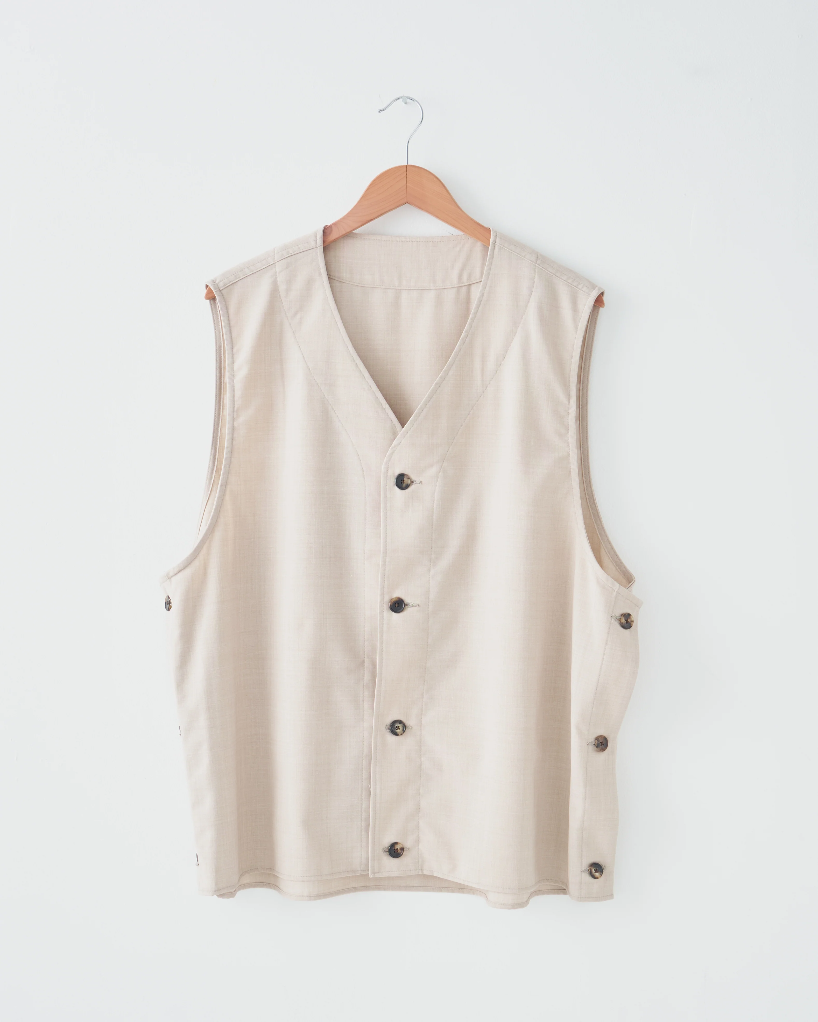 Three Peice Vest, Light Beige Melange